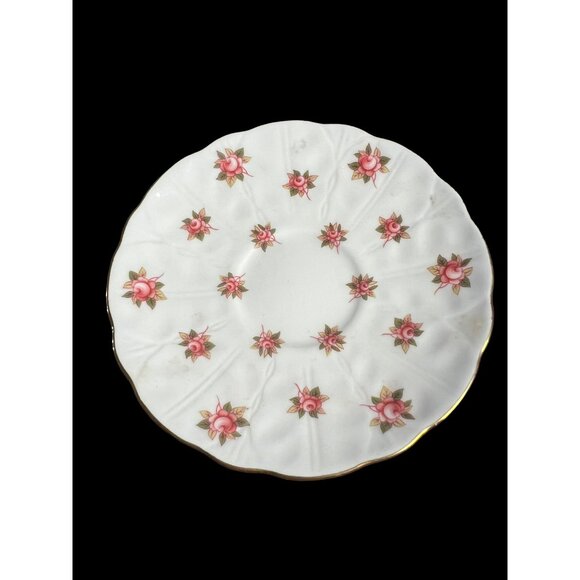 VTG Footed Denitasse Cup & Saucer Set Rosedale (Pink Roses, Crocus Shape) by Joh - Picture 4 of 8